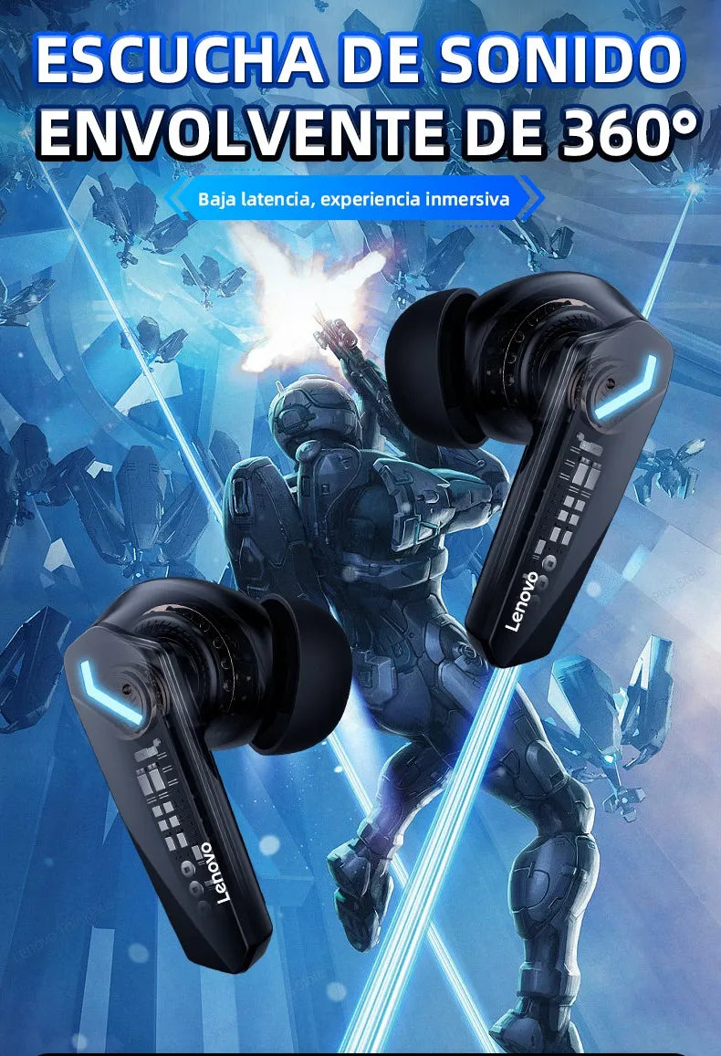 Auriculares Lenovo Thinkplus GM2 Pro: Sonido profesional para gamers, potente, preciso y conexión totalmente inalámbrica